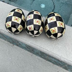 Mackenzie Childs Courtly Check Violet Egg